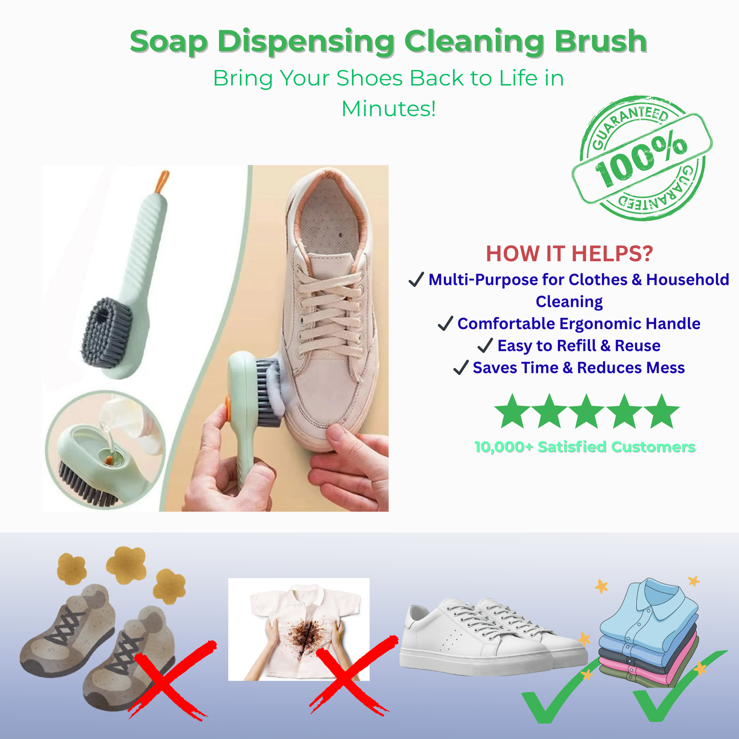 Soap Dispensing Cleaning Brush
