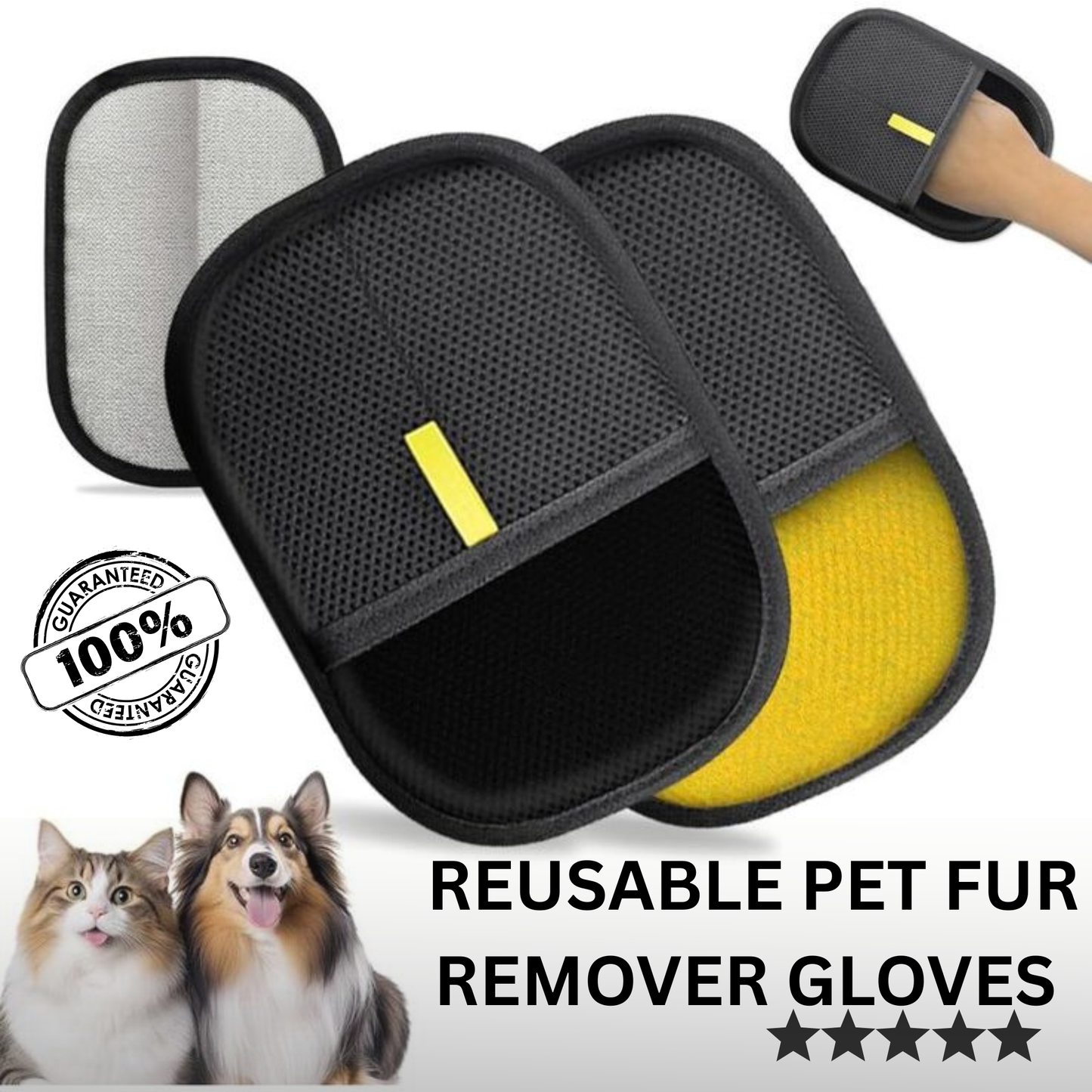 Reusable Pet Fur Remover Gloves