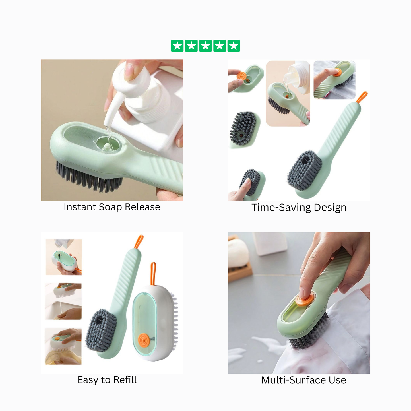 Soap Dispensing Cleaning Brush