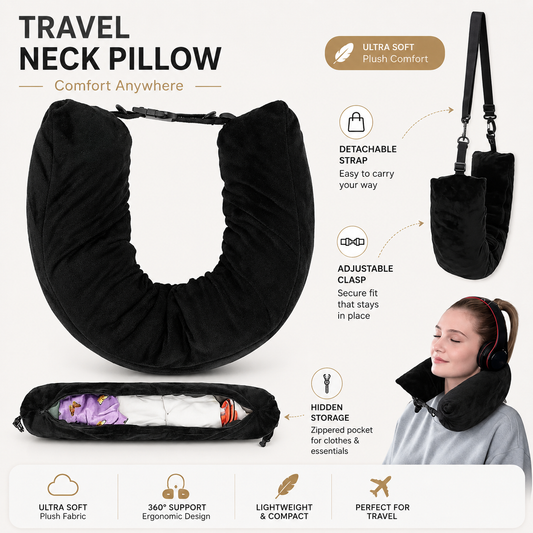 Travel Comfort & Storage Pillow