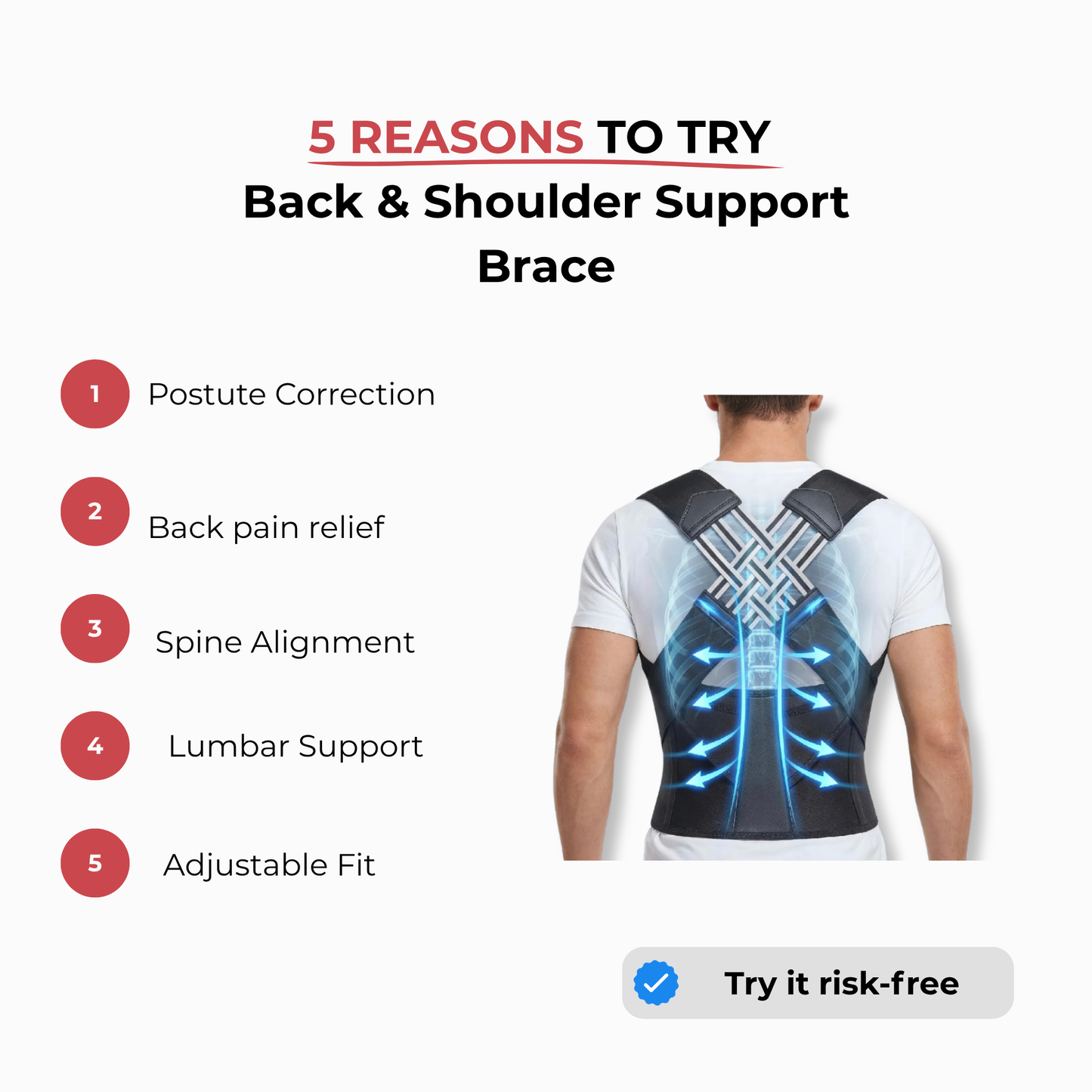 Back & Shoulder Support Brace