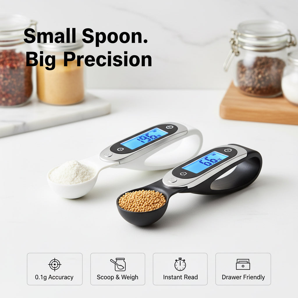 SpoonScale 500 — Digital measuring spoon scale with high-precision LCD display