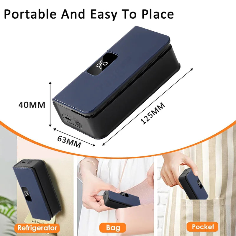 EasySeal Go- Portable Food Bag Sealer
Mini Bag Sealer Plastic Bag Heat Sealer Plastic Bag Sealing Machine USB Rechargeable Portable Package Bags Sealer