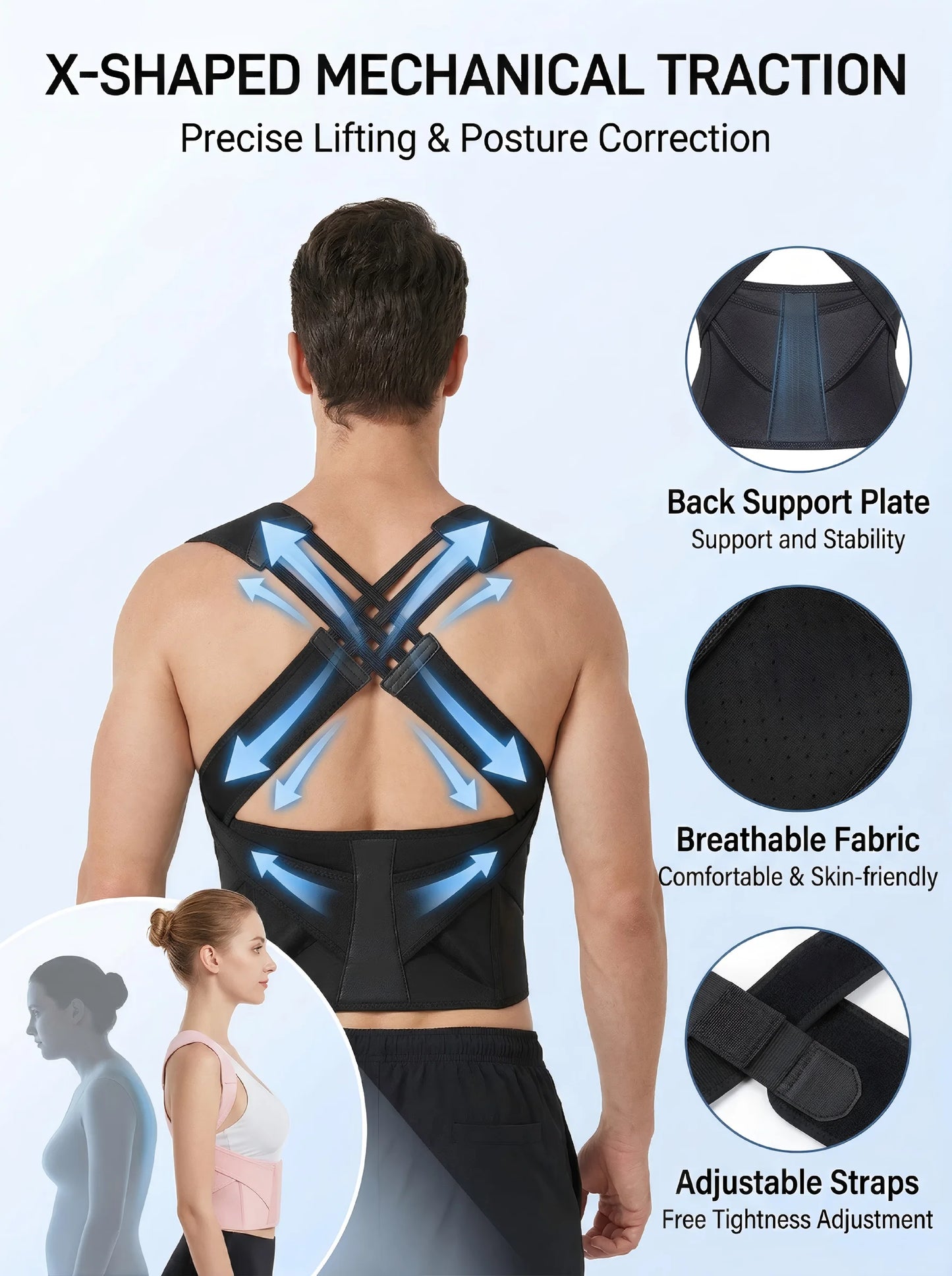 Back & Shoulder Support Brace