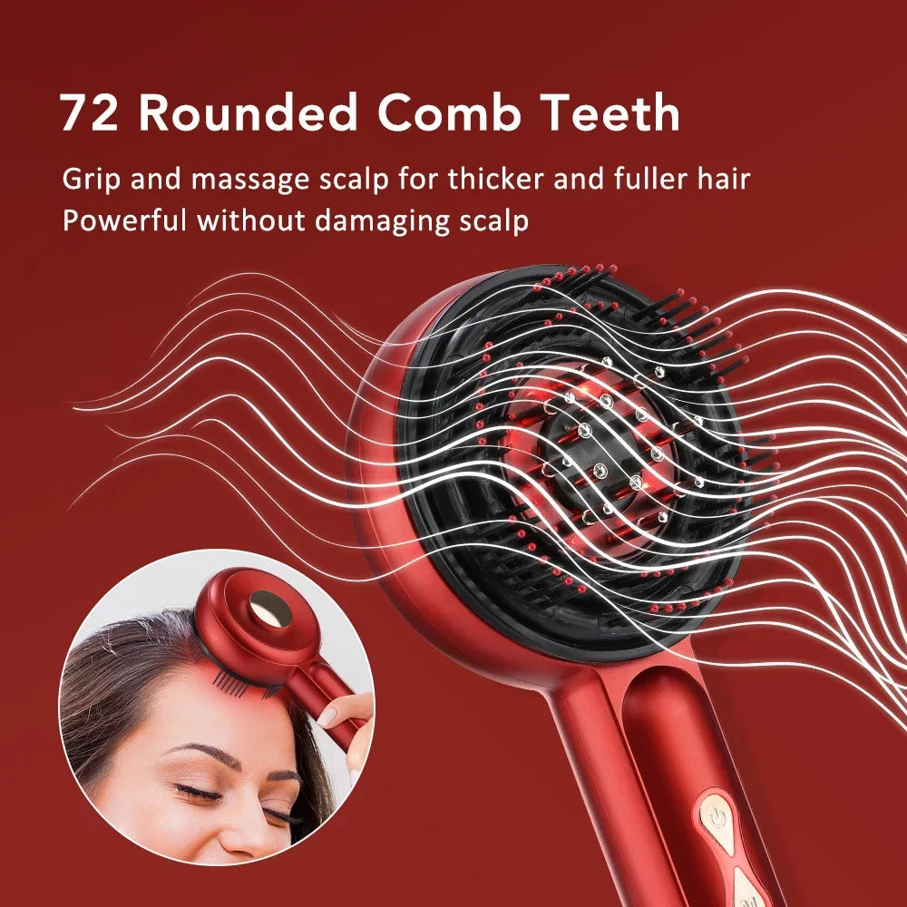 RootGlow Pro
Electric Red Light Scalp Massage Comb Hair Growth Brush with Vibration Therapy Oil Applicator for Anti Hair Loss and Scalp Care