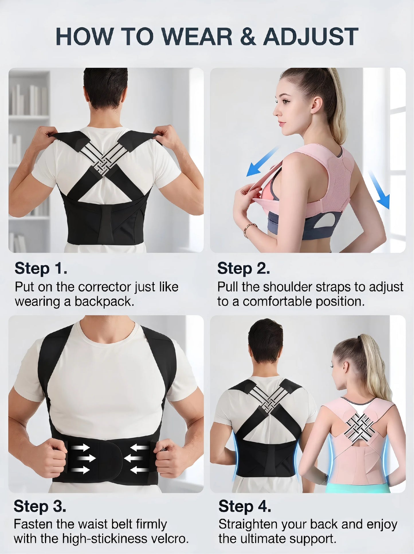 Back & Shoulder Support Brace
