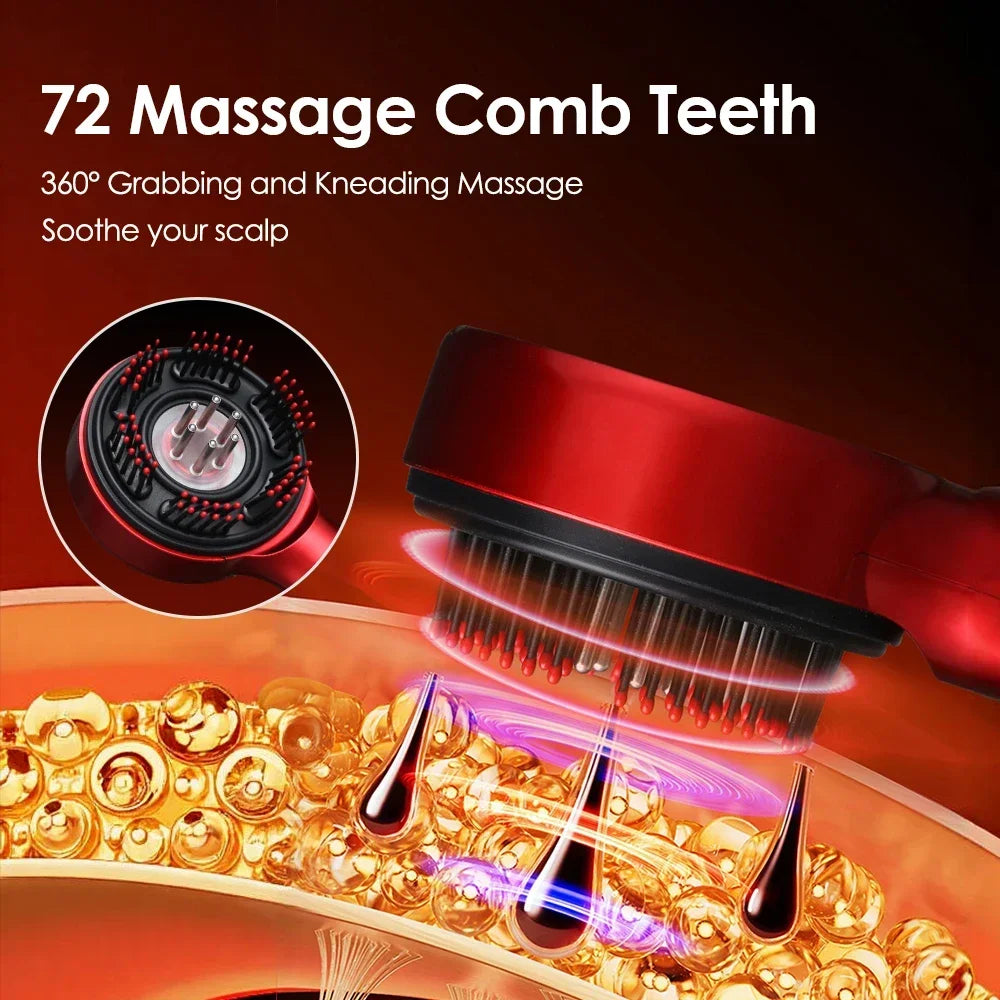 RootGlow Pro
Electric Red Light Scalp Massage Comb Hair Growth Brush with Vibration Therapy Oil Applicator for Anti Hair Loss and Scalp Care
