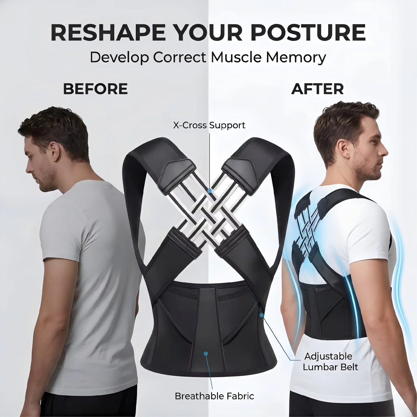 Back & Shoulder Support Brace