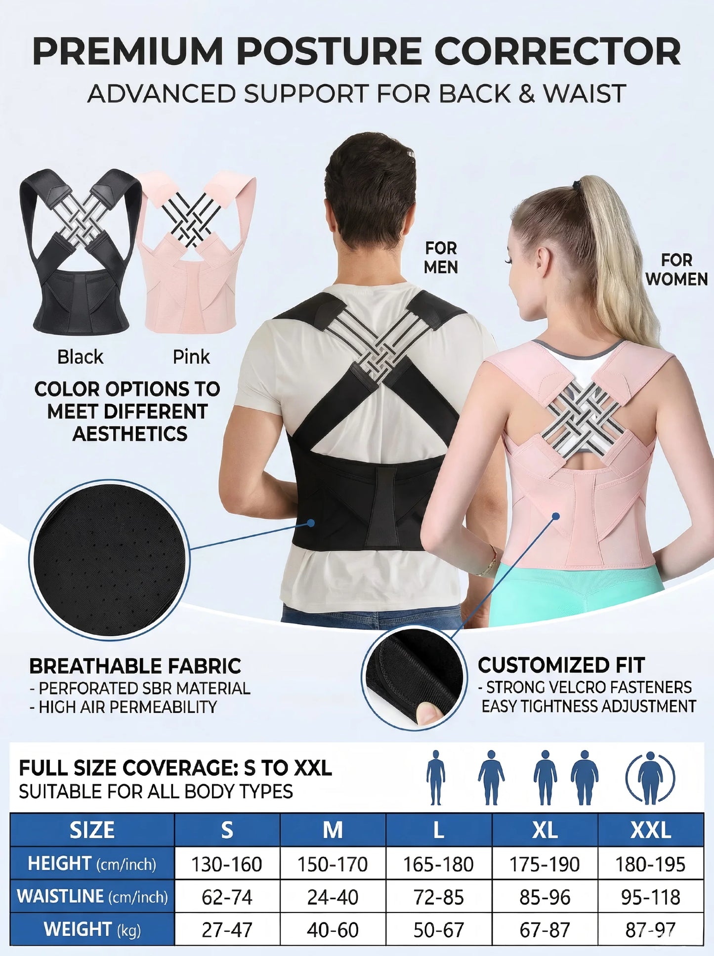 Back & Shoulder Support Brace