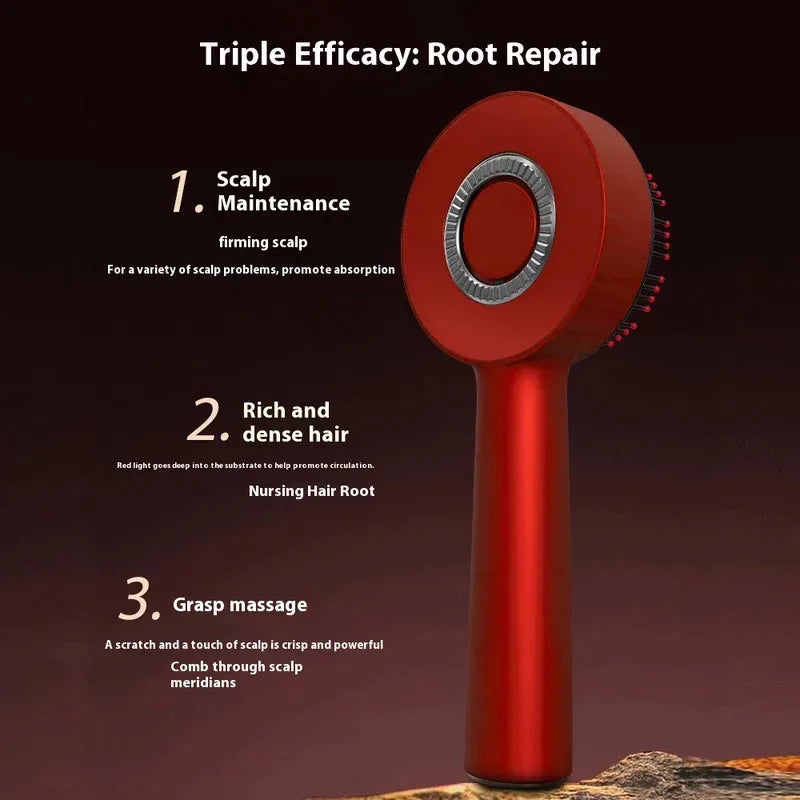 RootGlow Pro
Electric Red Light Scalp Massage Comb Hair Growth Brush with Vibration Therapy Oil Applicator for Anti Hair Loss and Scalp Care