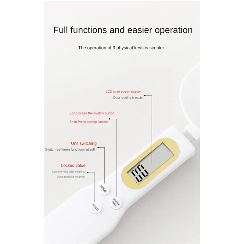 SpoonScale 500 — Digital measuring spoon scale with high-precision LCD display