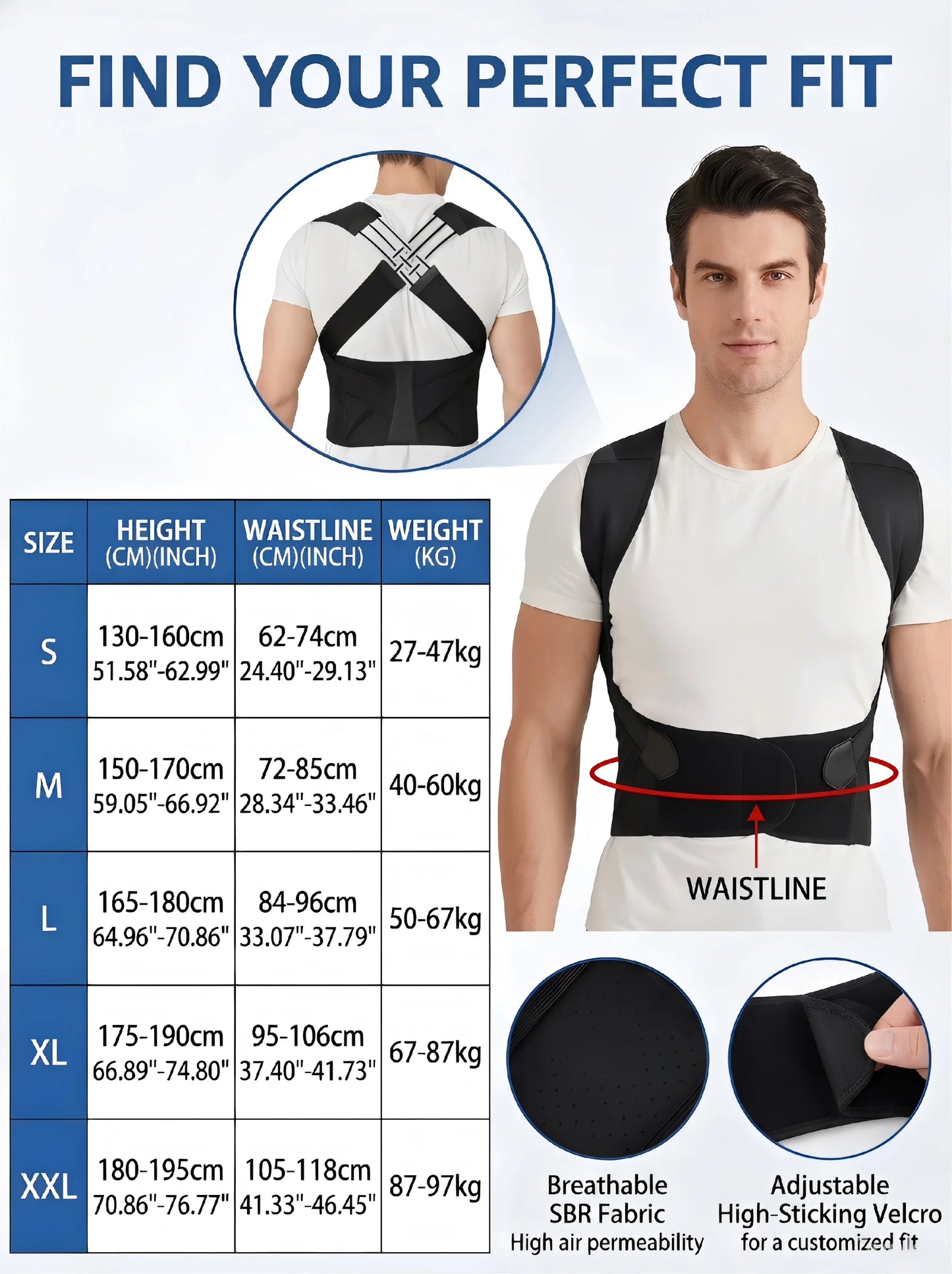 Back & Shoulder Support Brace