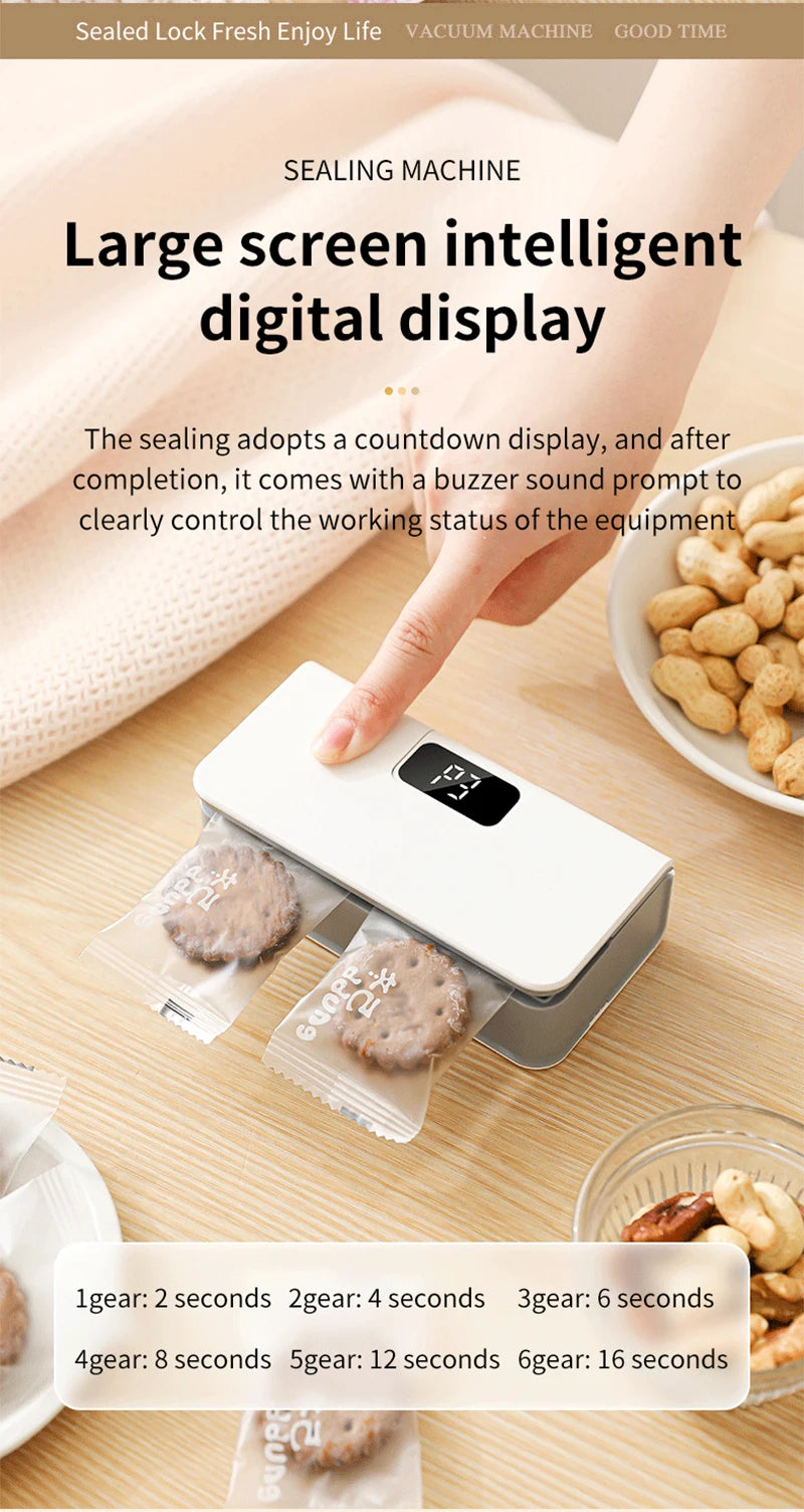 EasySeal Go- Portable Food Bag Sealer
Mini Bag Sealer Plastic Bag Heat Sealer Plastic Bag Sealing Machine USB Rechargeable Portable Package Bags Sealer