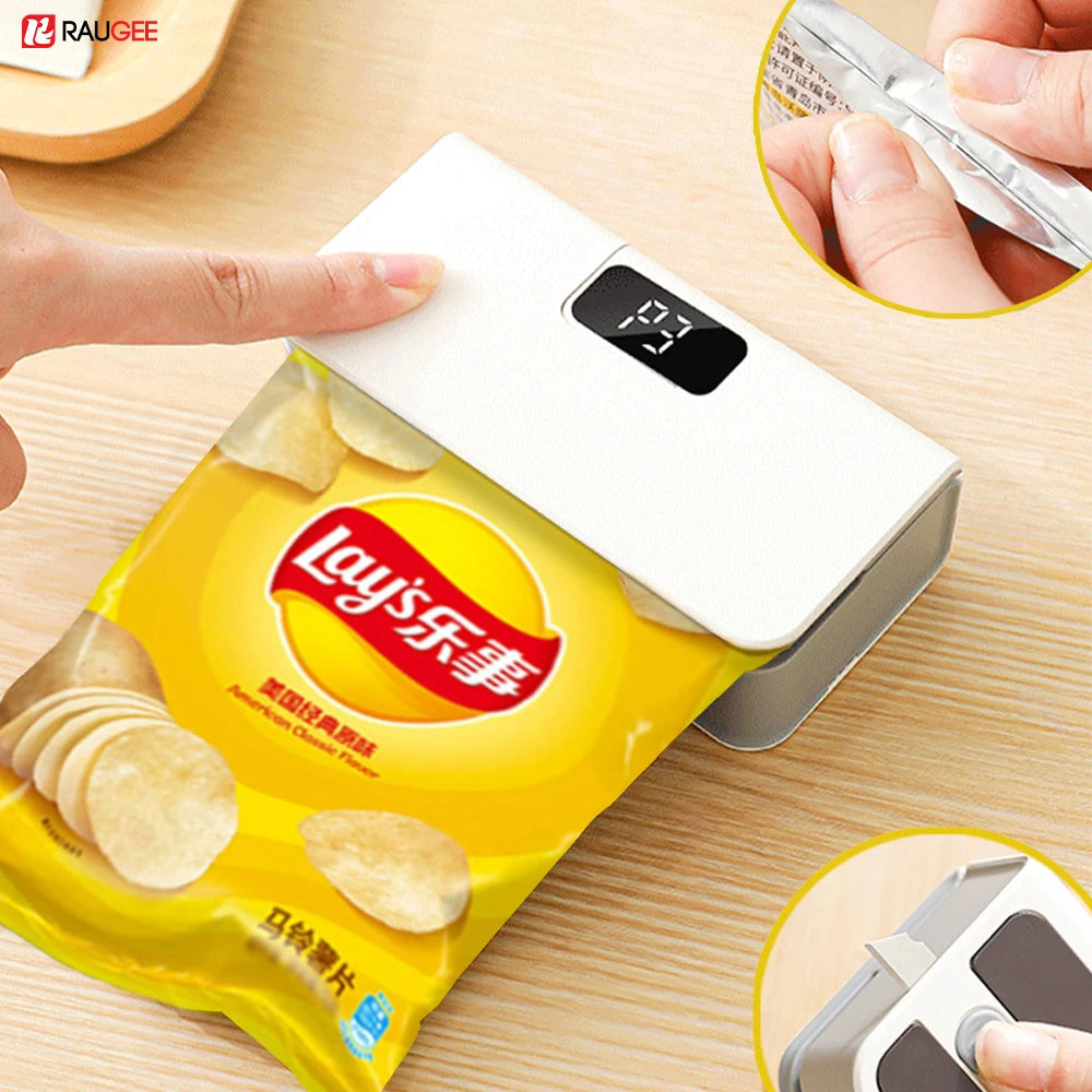 EasySeal Go- Portable Food Bag Sealer
Mini Bag Sealer Plastic Bag Heat Sealer Plastic Bag Sealing Machine USB Rechargeable Portable Package Bags Sealer