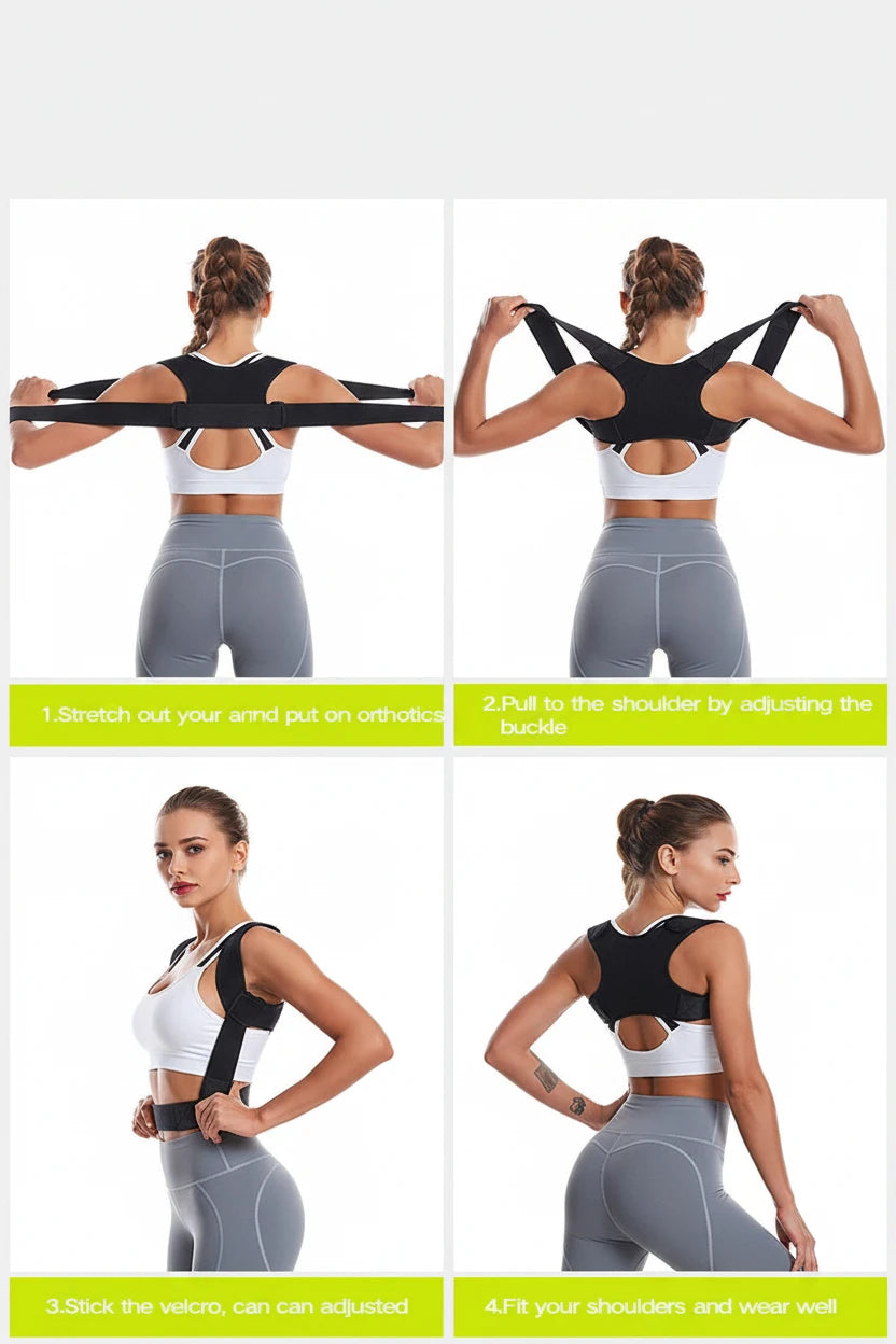 PosturePro — Adjustable back brace and shoulder support for posture correction
