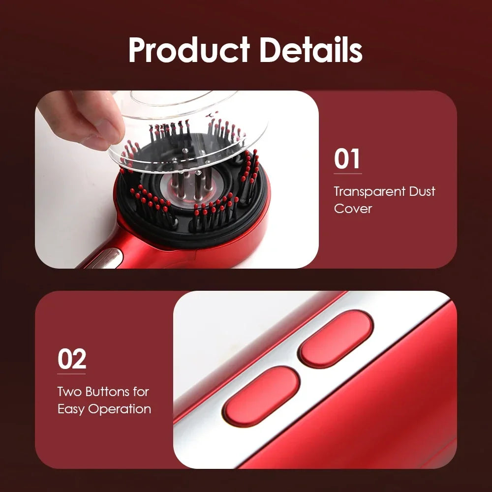 RootGlow Pro
Electric Red Light Scalp Massage Comb Hair Growth Brush with Vibration Therapy Oil Applicator for Anti Hair Loss and Scalp Care
