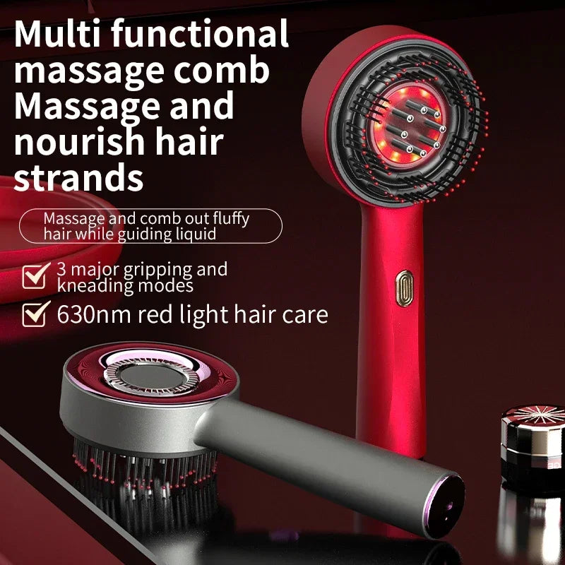 RootGlow Pro
Electric Red Light Scalp Massage Comb Hair Growth Brush with Vibration Therapy Oil Applicator for Anti Hair Loss and Scalp Care