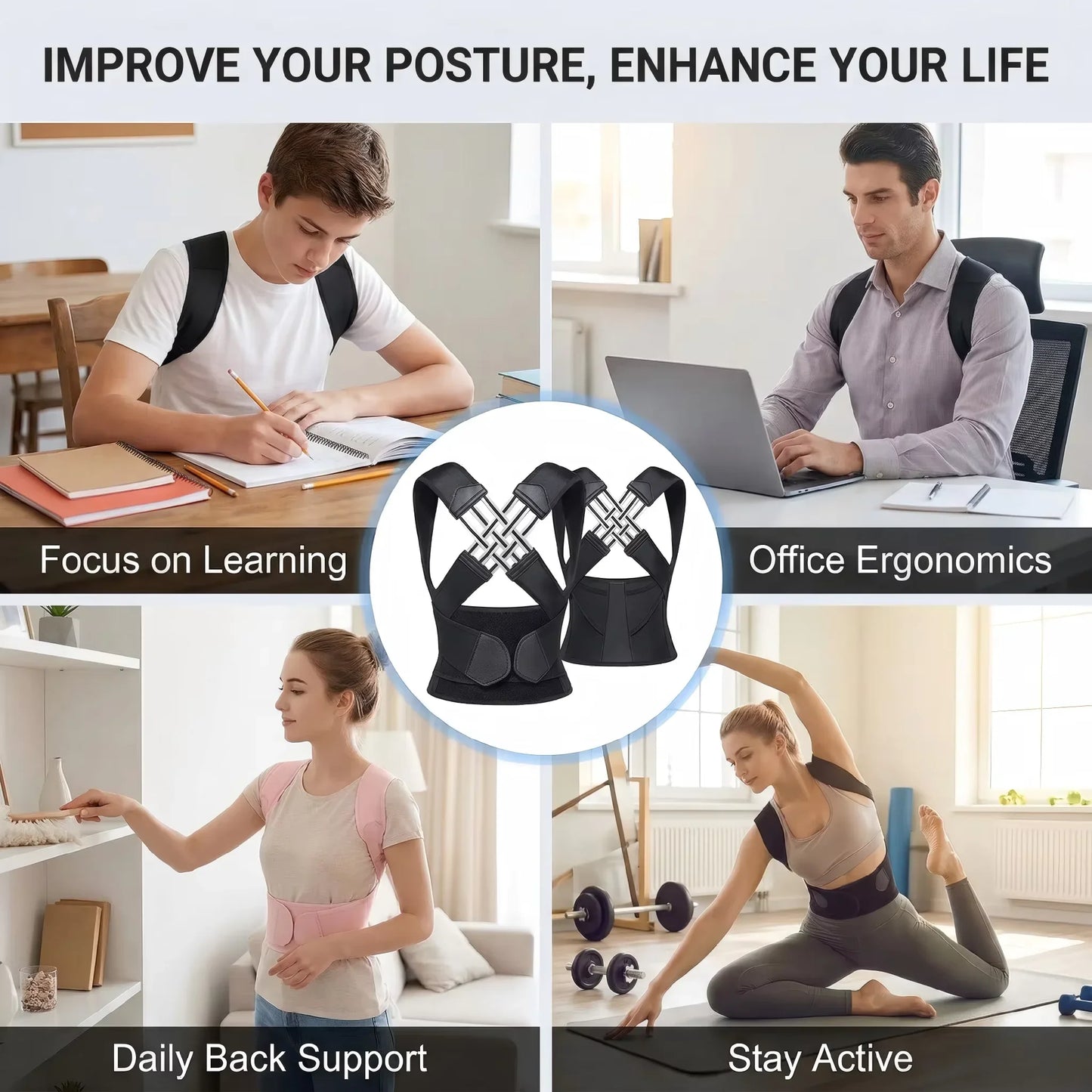 Back & Shoulder Support Brace